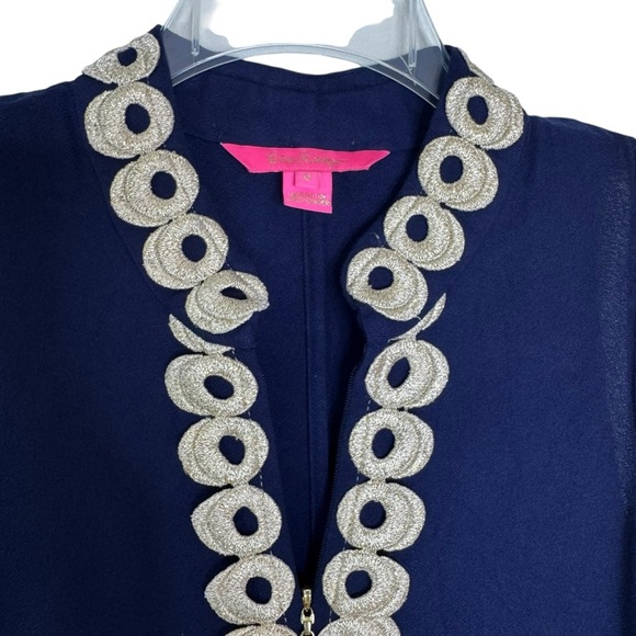 Lilly Pulitzer Jane Navy Shift Mini Dress Size 0 - Picture 4 of 12